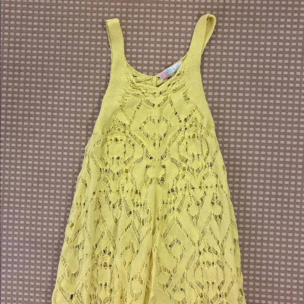 Free People YELLOW Crochet Maxi Swim Coverup - Picture 5 of 7
